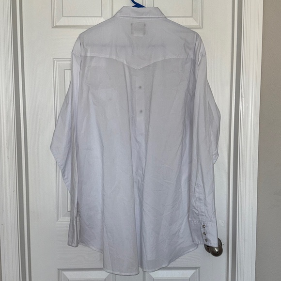Wrangler men’s white western dress shirt - Picture 4 of 4